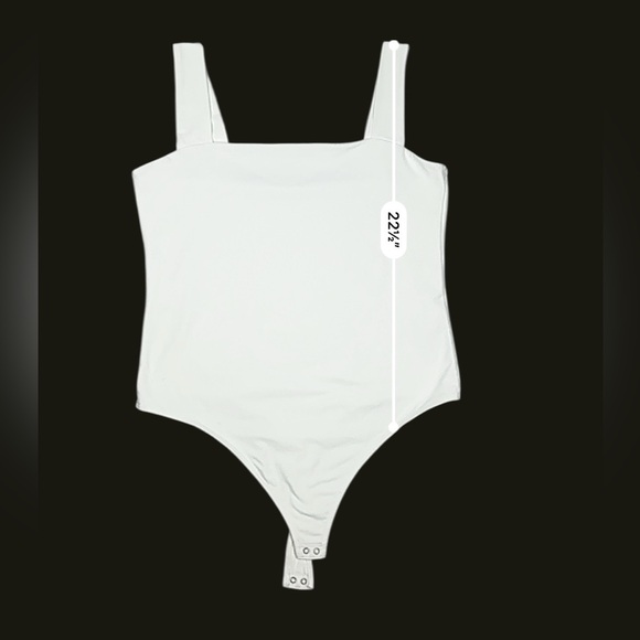 Abercrombie & Fitch Soft A&F White Square‑Neck Strap Bodysuit – Size XL - Picture 11 of 14